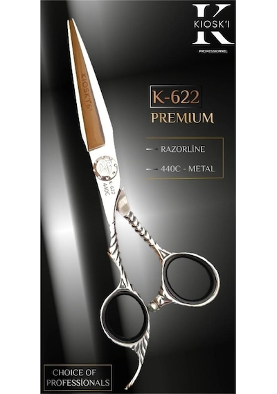 Kioski Profesyonel Premium Lüks Makas 440-c 6 Numara Sol Makas K-622