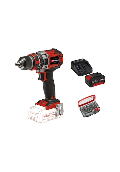 Einhell TP-CD 18/50 Li-ı Bl Solo Akülü Vidalama Seti + 1 X 4 Ah Starter Kit + Kwb 32 Parça Bits Uç