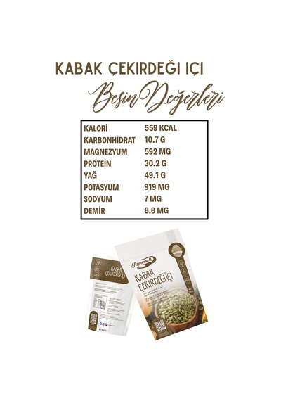 Kabak Çekirdeği İçi 250 Gr Doğal Kabuksuz Kabak Çekirdeği, Protein İçeren Atıştırmalık, Salatalık Ve Kahvaltılık