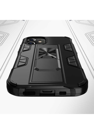 Apple Uyumlu iPhone 12 Pro Max Kılıf Zore Volve Kapak-Siyah