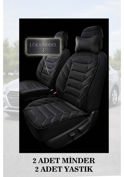 Opel Combo 2024 Uyumlu Lüks Siyah Renk Premium 2 Adet Minder Ve Yastık