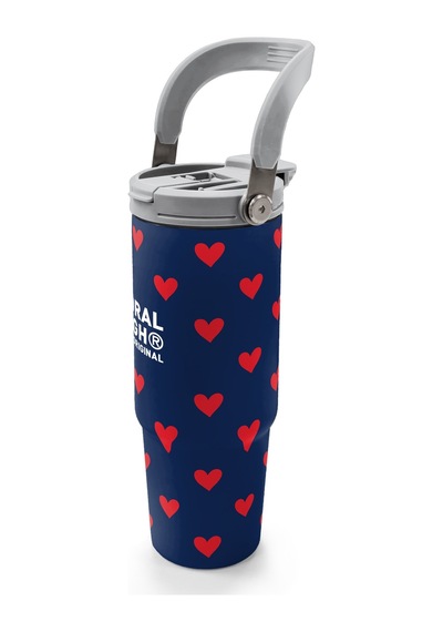 Coral High Lacivert Kırmızı Kalp Desenli Pipetli Ve Direkt İçim Çelik Termos 900 Ml 38705 Lacivert - Kırmızı Coral High Lacivert Kırmızı Kalp Desenli Pipetli Ve Direkt İçim Çelik Termos 900 Ml 38705 Lacivert - Kırmızı