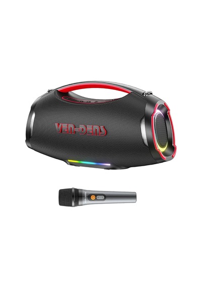 Ven-dens Vd-spk027s 240 W Bluetooth 5.3 Taşınabilir Karaoke Hoparlörü, 12000 Mah Batarya, Siyah