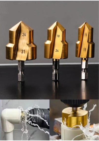 3'lü Boru Genişletme Matkap Uç Seti 15-31 Mm Raybalama & Havşa Uç Metal Delme