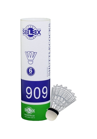 Selex 909 6 Lı Plastik Badminton Topu, Beyaz, Tek Beden Smgstk229711b85d