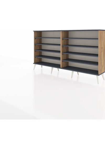 Arges Konsol 8 Raflı 176x30x99 Çam-antrasit Çam-antrasit Arges Konsol 8 Raflı 176x30x99 Çam-antrasit Çam-antrasit