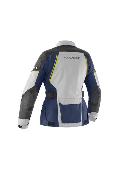Clover Outland-3 Lady Wp Korumalı Kadın Motosiklet Montu Mavi Gri