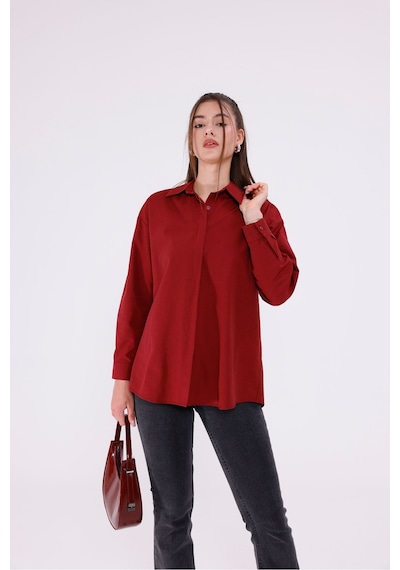 Rima Kadın Trend Gömlek Bordo