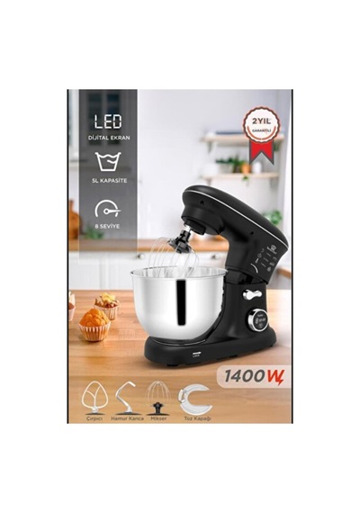 Tastech TMK-1400DT 1400 W Stand Mikser Hamur Yoğurma Makinesi