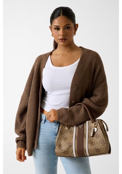 Guess Noelle Logo Iı Kadın El Çantası Hwss9672070 Kahverengi