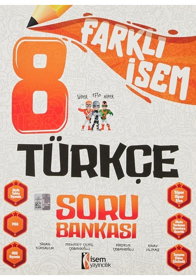 2024 Farklı İsem 8. Sınıf Türkçe Soru Bankası