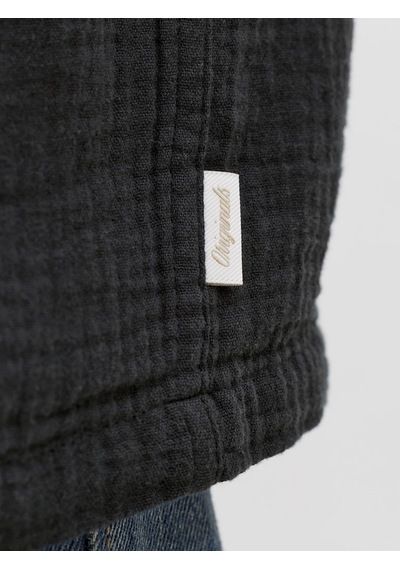 Jack & Jones Jack Jones Erkek Rakat Kesim Kısa Kollu Gömlek 12291812 Siyah