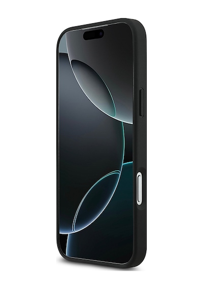 Apple Uyumlu iPhone 17 Pro Max Kılıf Lacoste Lisanslı M-safeli Pu Pike Desenli Metal Logo Kartlıklı Kapak Siyah Siyah