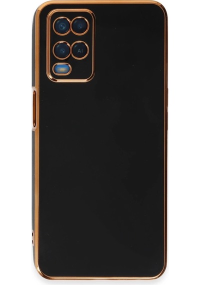 Oppo A54 4g Kılıf Volet Silikon - Siyah Düz Renkli