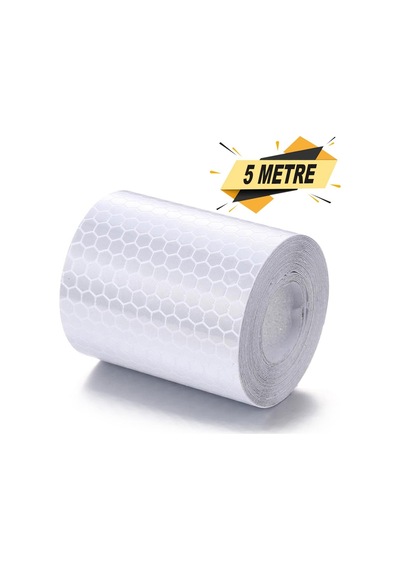 Reflektörlü Reflektif Fosforlu Şerit Bant Ikaz Bandı 5 Metre