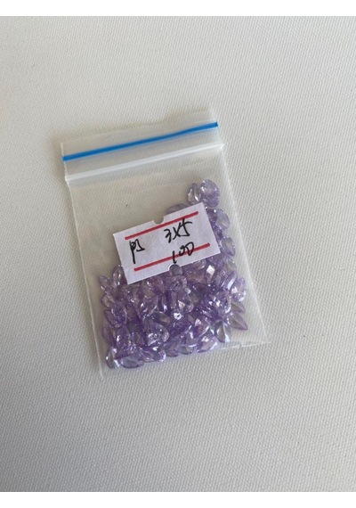 Armut Kesim Sentetik Taş 3x5mm 100 Adet Lila