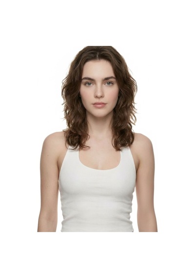 Slim Fit Kadın Top Beyaz