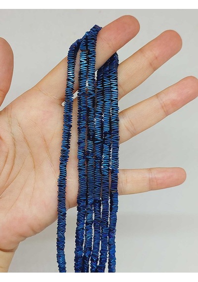 Hematit Taşı Kare Şekilli 1 4mm Dizi 56054 Çok Renkli