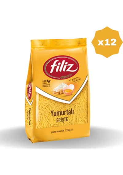 Yumurtalı Erişte Makarna 500 Gr - 12 Adet