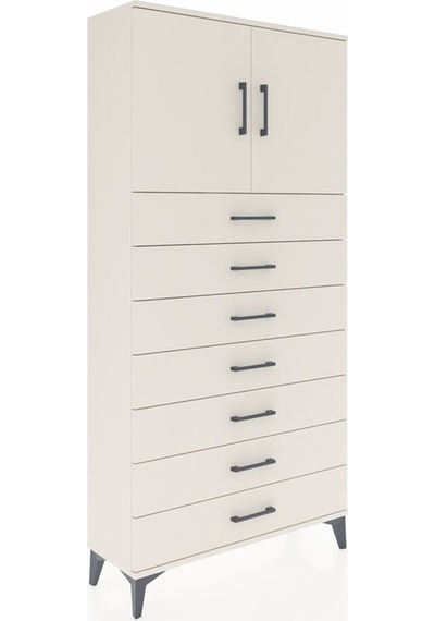 Arges Dolap 2 Raflı 7 Çekmeceli 2 Kapaklı 88x30x182 Aytaşı-ay... Aytaşı