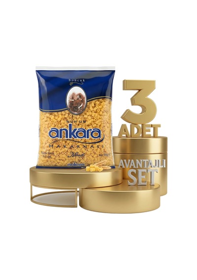 Ankara Boncuk Makarna 3x500 Gr