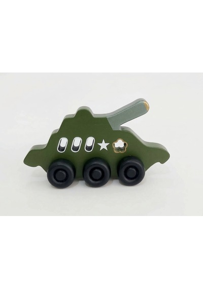 Boyanabilir Ahşap Oyuncak Tank