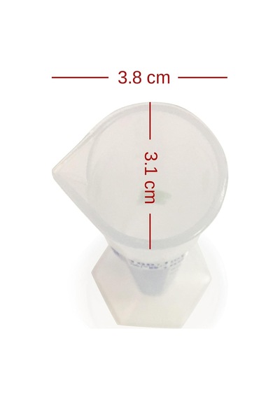 100ml Plastik Mezür Mavi Skala Şeffaf