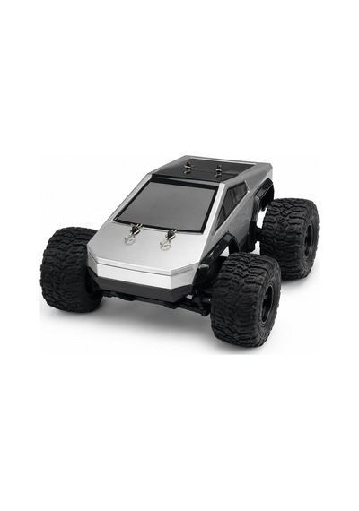 Tesla Cybertruck Görünümlü 1:18 Ölçü Uzaktan Kumandalı Pickup Araba Darbeye Dayanıklı Hafif Kasa - Işıklı - Şarj Edilebilir Pilli - 20x15cm Gri