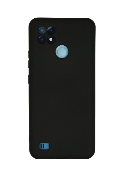 Realme C21 Kılıf Nano İçi Kadife Silikon - Siyah -