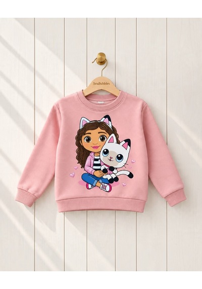Seabubbles Gabbys Kız Çocuk Sweatshirt Pudra