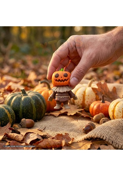 Balkabağı Figürü Anahtarlık, Hediyelik Halloween Çanta Aksesuarı Ve Hareketli Oyuncak Pumpz Turuncu