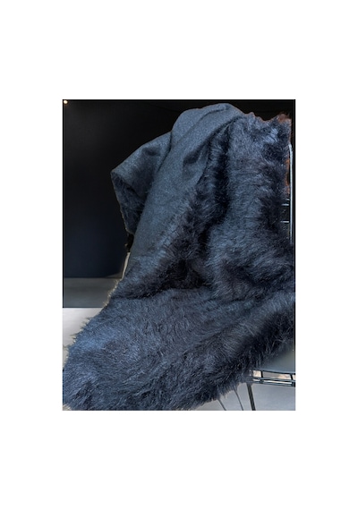 Zp Ymf Uzun Tüylü, Siyah Peluş Kumaş 100x150cm, Ev Tekstili 100x150cm Siyah Siyah