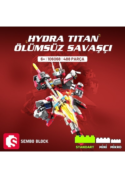 Hydra Titan Ölümsüz Savaşçı Robot Yapı Bloğu Seti