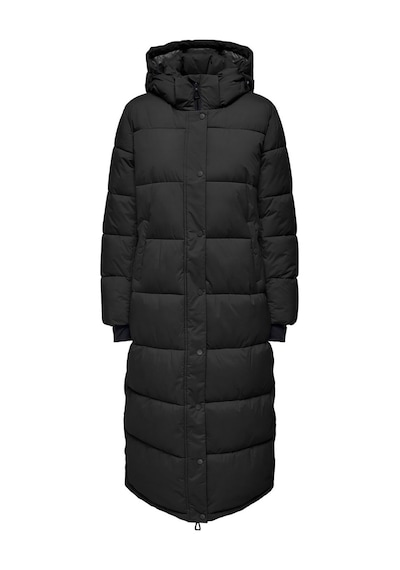 Only Kadın Onlann Kapüşonlu Uzun Puffer Mont 15287913 Siyah