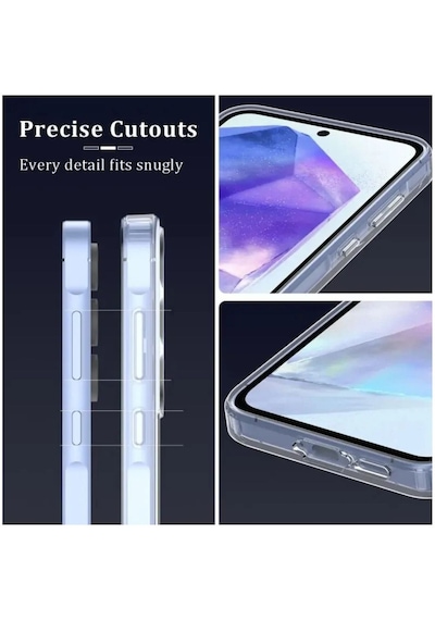 Samsung Galaxy A37 Uyumlu Silikon Kılıf - Pastel Renk Tonu Kamera Korumalı Esnek Kapak -Şeffaf