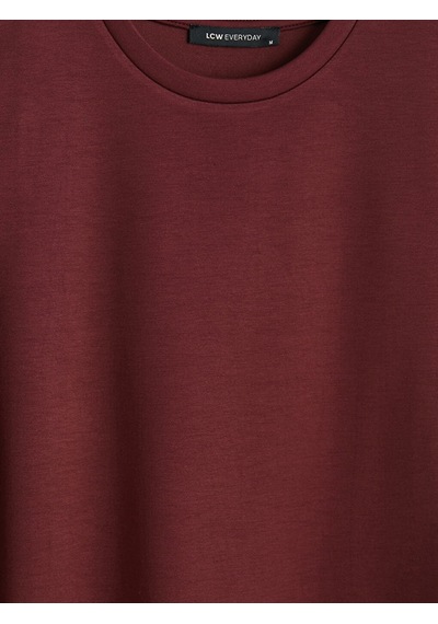 Lcw Everyday Bordo Soft Touch Kadın Tişört