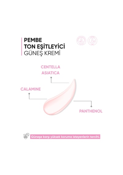Mia Klinika Pink Tone Up Ton Eşitleyici Pembe Yüz Güneş Kremi SPF50+ 50 ML