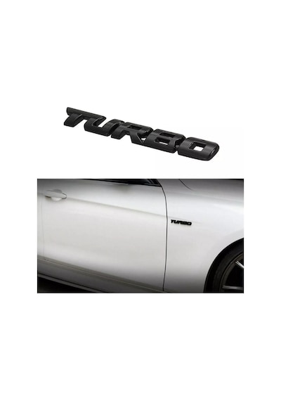 Turbo Piano Black Çamurluk Yazısı Seti 2'li 3m 3d Abs Honda Type-r