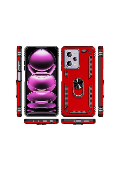 Xiaomi Redmi Note 12 Pro 5G Kılıf Zore Vega Yüzüklü Standlı Zırh Kılıf