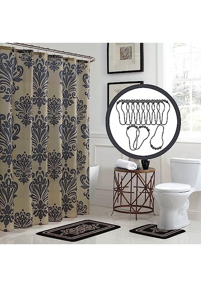 Fusion Revelry Damask 15 Parça Banyo Duş Seti 6998