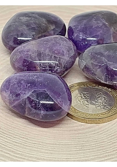 Ametist Taşı Kalp Şekilli 14-16gr Çok REnkli