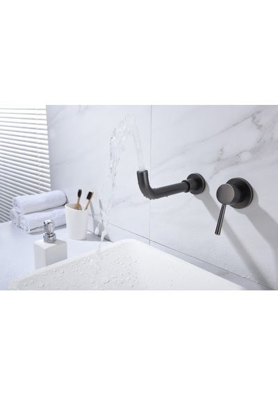 Banyo Lavabo Bataryası Ankastre Sıva Altı Dahil Siyah