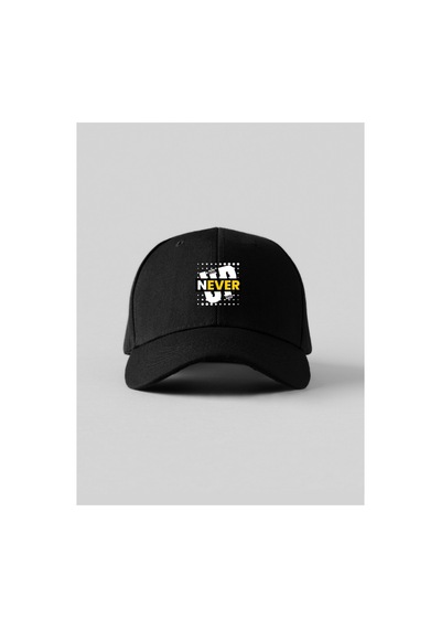 Caxis Never Unisex Model Ayarlanabilir Cırtlı Spor Şapka Orijinal Cap Siyah