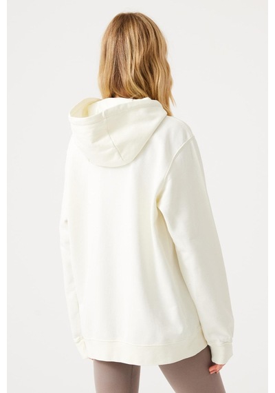 Jerf Lydney Unisex Kapüşonlu Sweatshirt Krem