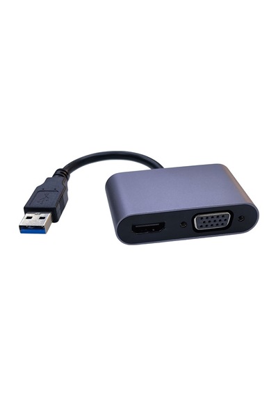 Usb'den Vga+hdmi'ye Dönüştürücü 1080p Çoklu Ekran Yansıtma Ve Genişletme Kablosu