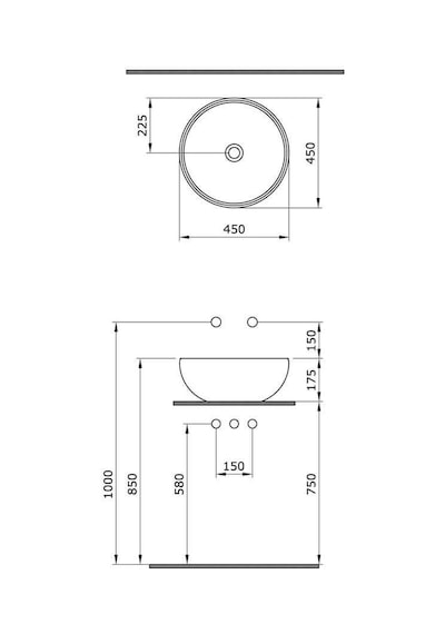Bocchi Venezia Çanak Lavabo 45 CM Mat Somon 1119-032-0125