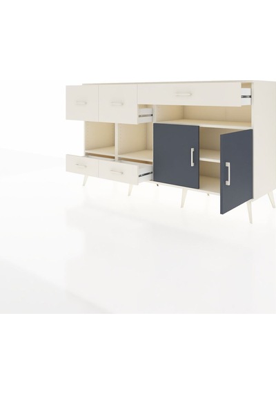 Hyperion Konsol 4 Raflı 5 Çekmeceli 2 Kapaklı 176x44x99 Aytaşı-antrasit/aytaşı Aytası/antrasıt - Aytası Hyperion Konsol 4 Raflı 5 Çekmeceli 2 Kapaklı 176x44x99 Aytaşı-antrasit/aytaşı Aytası/antrasıt - Aytası