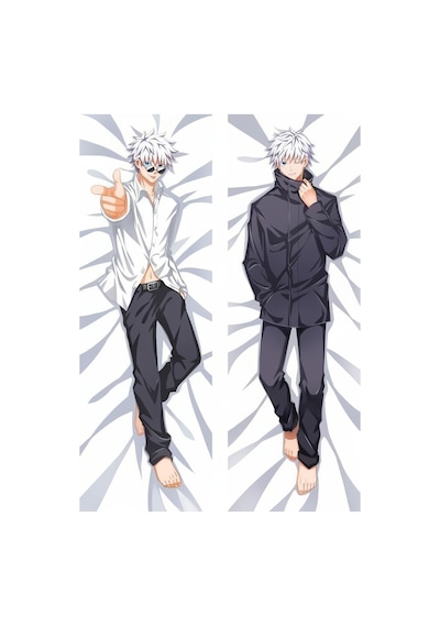 Anime-jujutsu Kaisen - Gojo Satoru 2 No Göz Bantsız Desenli Sarılma Yastığı Kılıfı Çok Renkli
