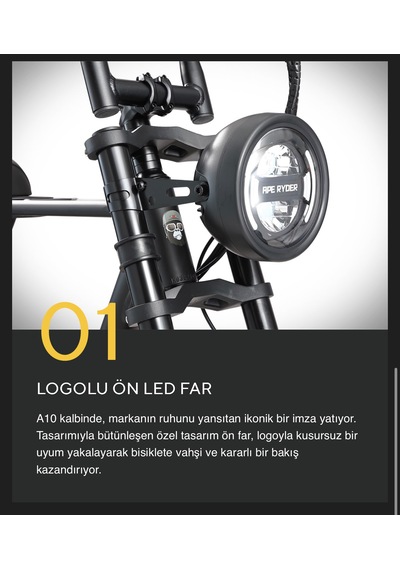Ape Ryder A10 Elektirkli Bisiklet Gri