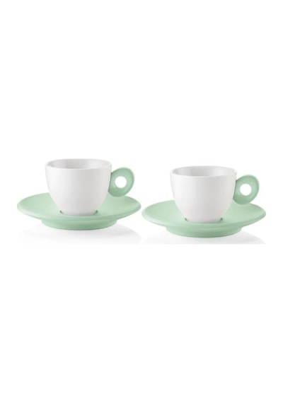 Guzzini Everyday 2'li Espresso Fincanı Yeşil 9x12,5cm Çok Renkli